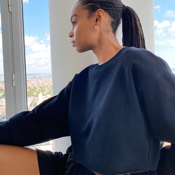 Tna COZYAF Boyfriend Cropped Sweatshirt NWOT - Picture 7 of 7